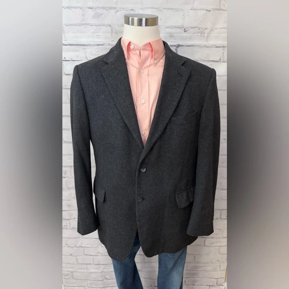 Stafford Executive‎ Charcoal Gray Size 44R 100% Camelhair Blazer Sport Coat Work